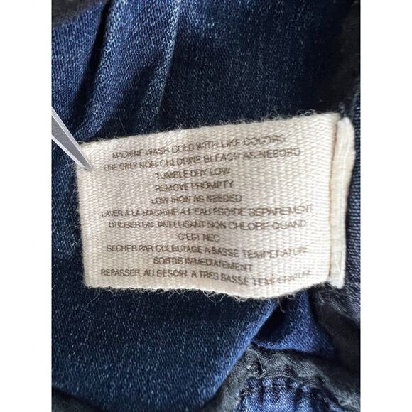 Daughters of the Liberation Two Tone Denim Peplum Jacket Black Trim Women's 2 - Picture 7 of 12